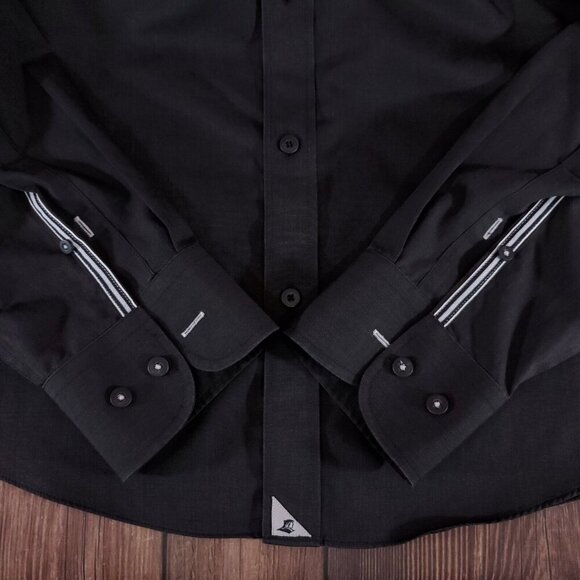 Rare UNTUCKit Mens Large Providence Friars Black Slim Fit LS Button Up Shirt - Picture 9 of 14